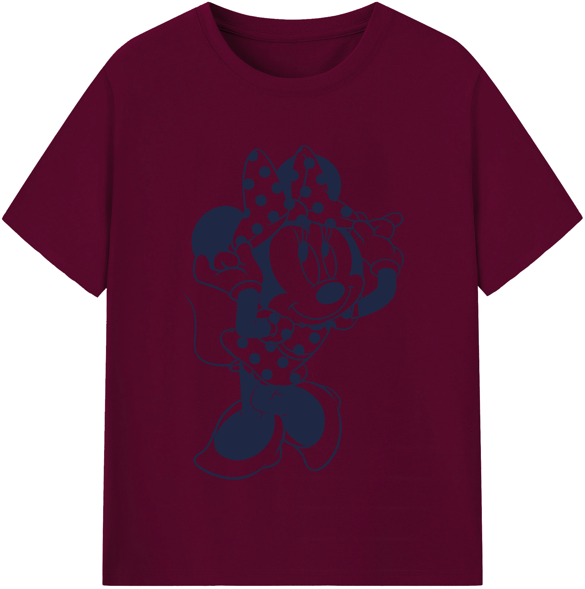 （画像用） ミッキーマウス Mickey Mouse レディースカジュアルプリントTシャツ（綿100％）